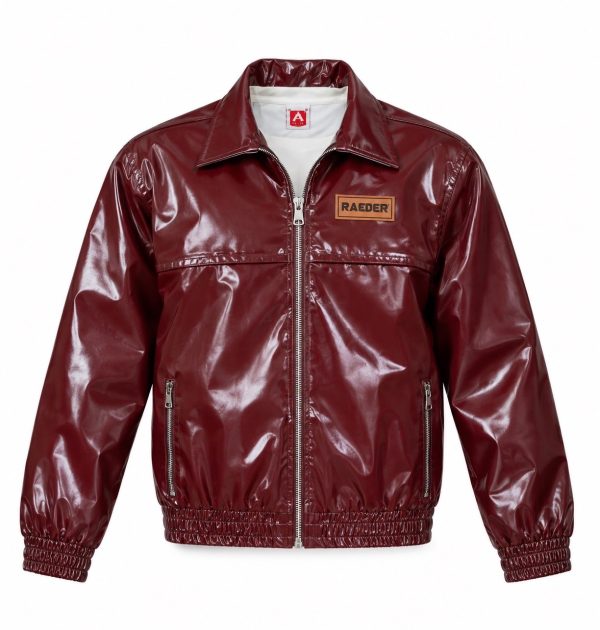 RAEDER Burgundy Zip-Hem Leather set